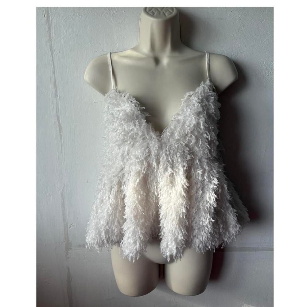 Strappy Feather Peplum Blouse